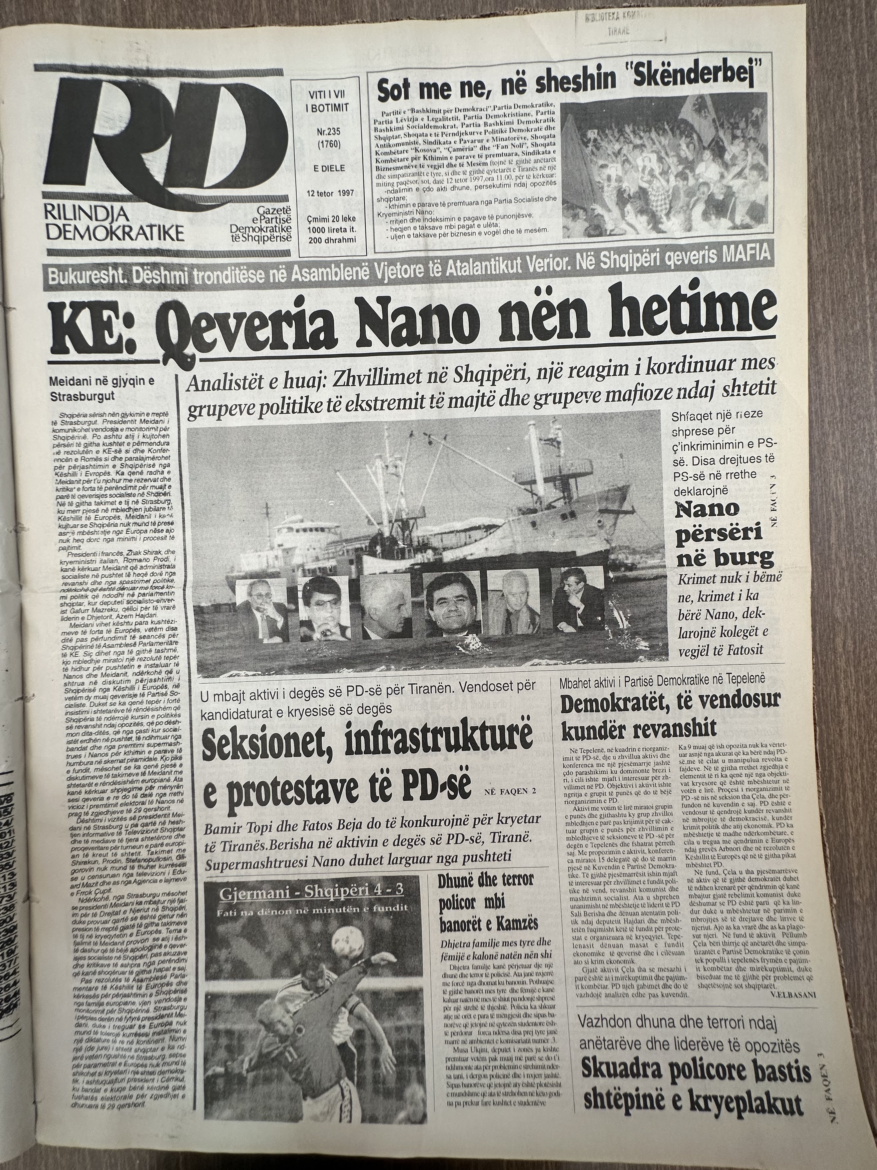 Rilindja Demokratike 1997-10-12
